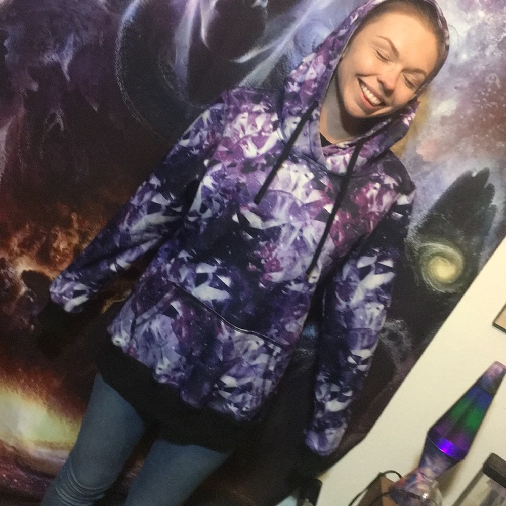 Empyre Galaxy amethyst print hoody
